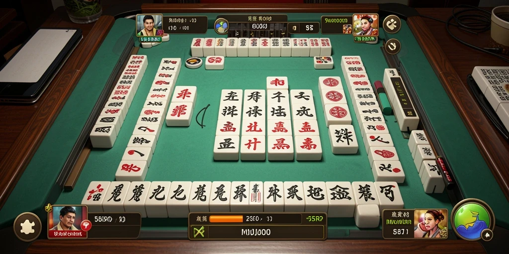 Tampilan screenshot utama 55RP saat bermain Mahjong.