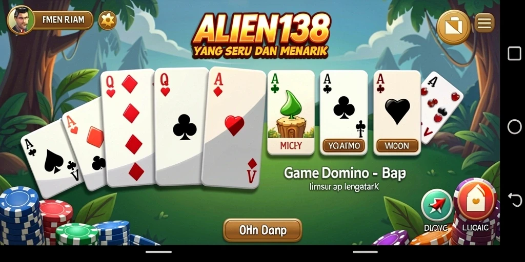 Tampilan gameplay Domino yang mendebarkan di ALIEN138.