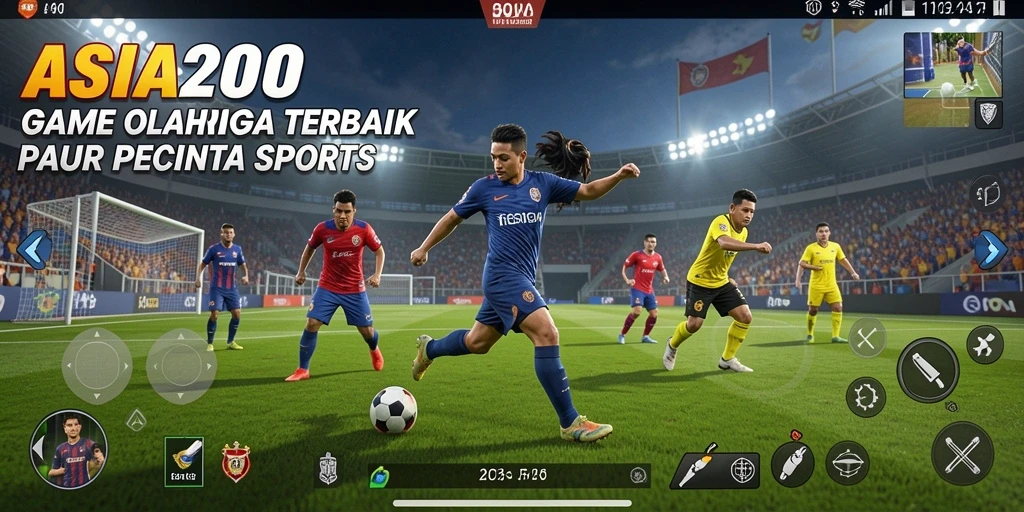 Tampilan screenshot dari gameplay ASIA200 yang penuh aksi olahraga.