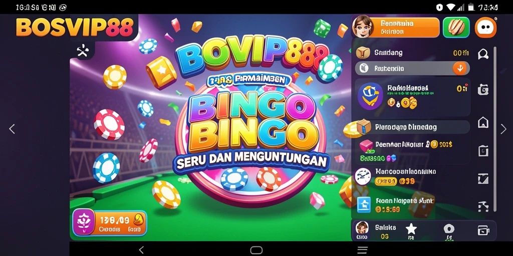 Tampilan gameplay Bingo di BOSVIP88 yang seru dan interaktif.