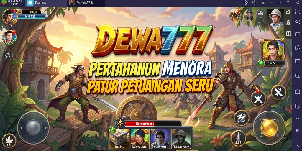 Tampilan gameplay DEWA777 yang menegangkan dalam Tower Defense.