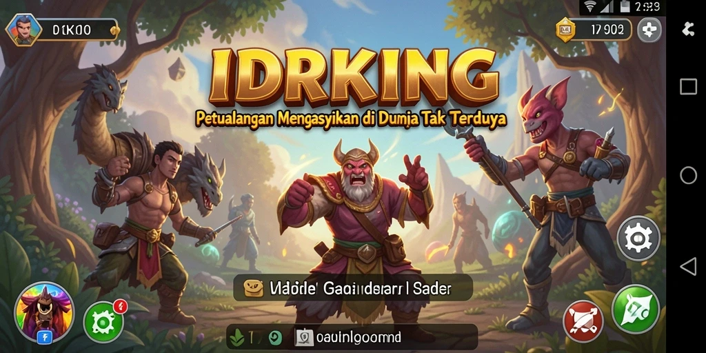 Screenshot gameplay IDRKING menunjukkan aksi seru dalam petualangan.