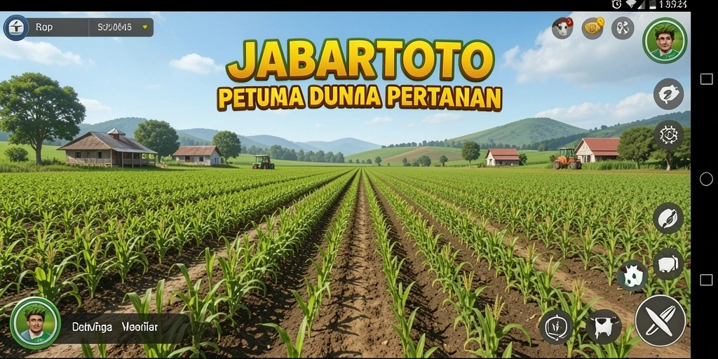 Tampilan menarik gameplay JABARTOTO dengan kebun yang subur.