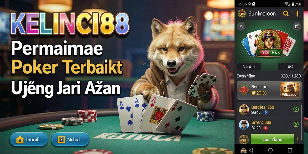 Gameplay mendebarkan di aplikasi Poker KELINCI88.