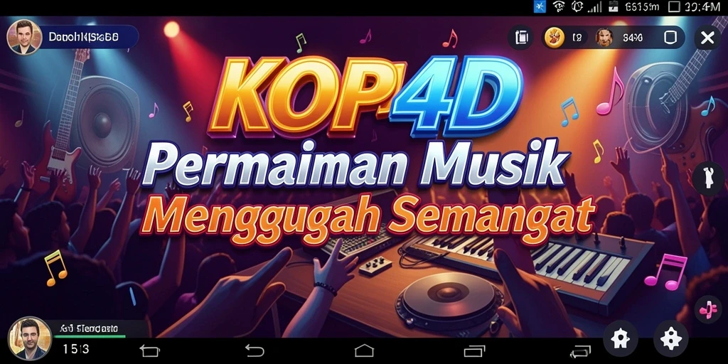 Screenshot KOPI4D menampilkan gameplay musik yang seru dan interaktif.