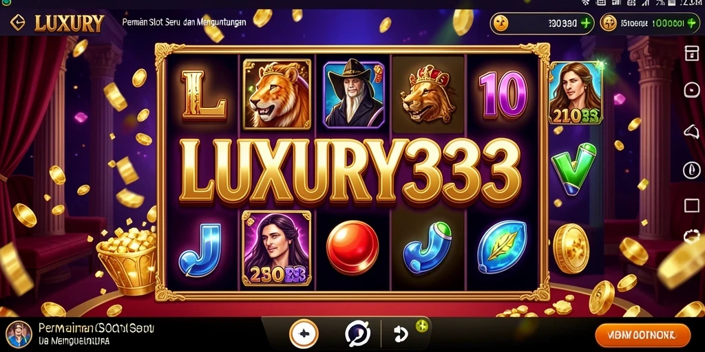 Tangkapan layar permainan LUXURY333 menampilkan grafis Slot yang memukau.