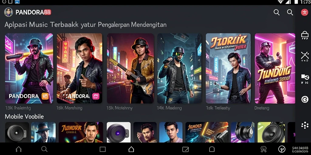 Tampilan menarik PANDORA88 saat menikmati musik.