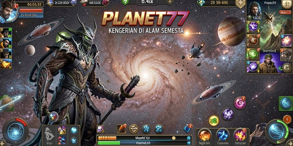 Screenshot gameplay yang menegangkan di PLANET77.