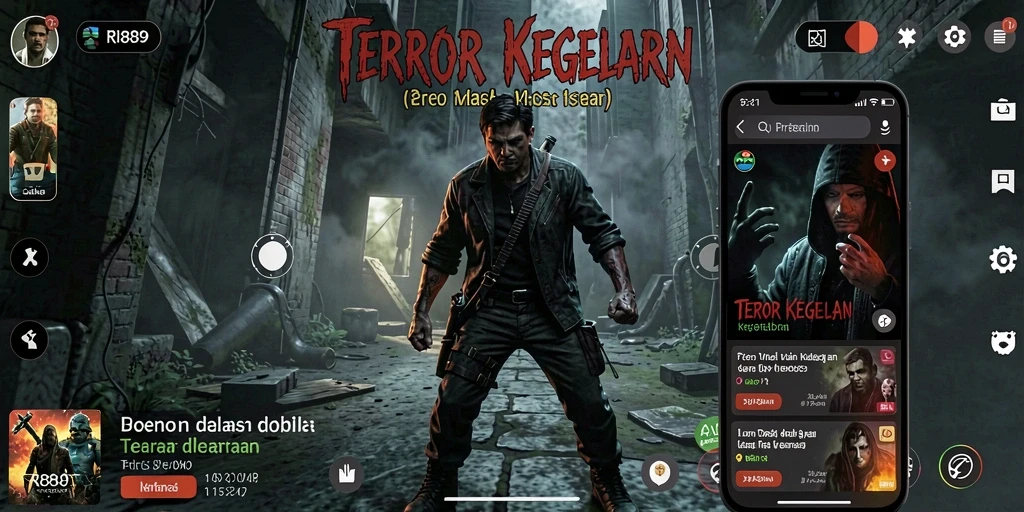 Gameplay menegangkan di dalam kegelapan yang menyeramkan.