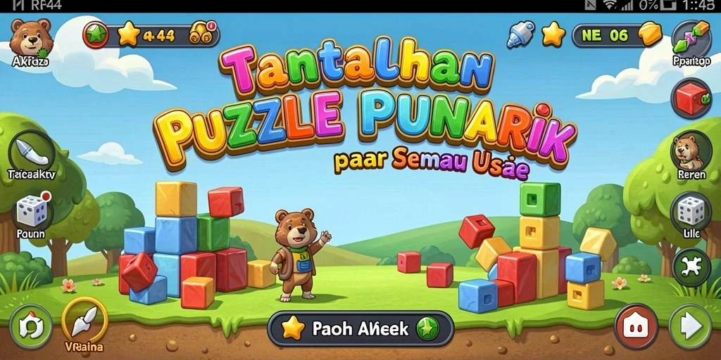 Gameplay RR44 yang menantang dalam bentuk Puzzle.
