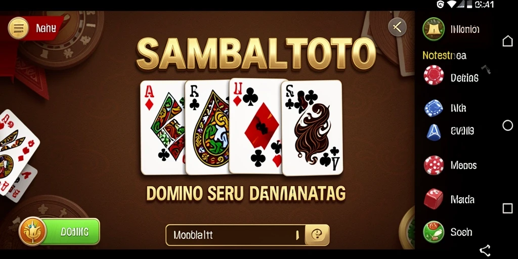 Tampilan gameplay SAMBALTOTO yang menarik dengan aksi domino.