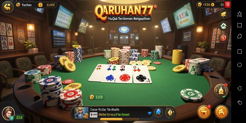 Screenshot TARUHAN77 menunjukkan gameplay seru QiuQiu.