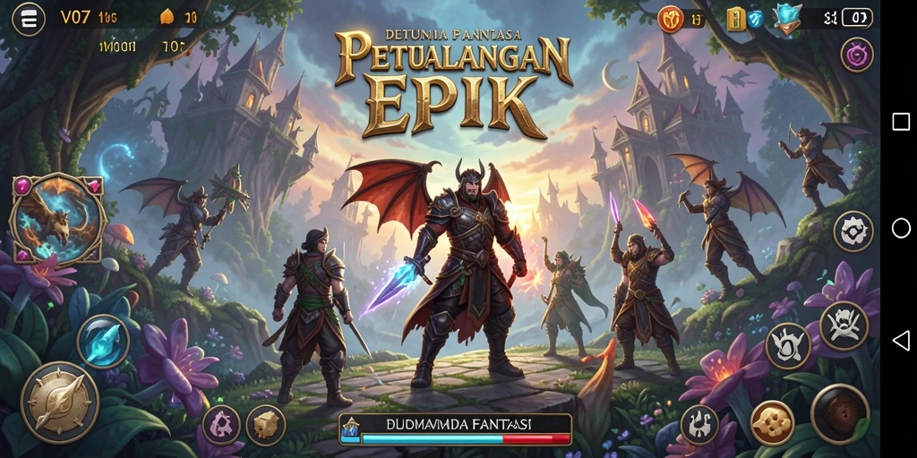 Screenshot gameplay V07 yang menampilkan petualangan seru.