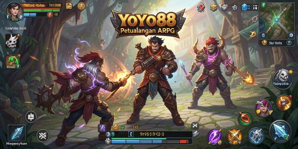 Tampilan gameplay seru dalam petualangan ARPG YOYO88.